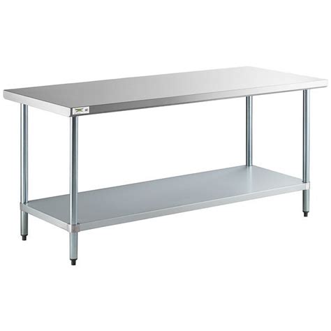 6ft stainless steel table with under cabinets|counter height stainless steel table.